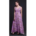 thumbnail image 5 of Bimba Robe Longue à Imprimé Floral pour Femmes, Bretelles Spaghetti, Col en V, Maxi, Tenue de Plage - Petit, 5 of 5