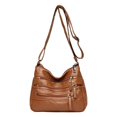 thumbnail image 3 of Xingzhi Ladies Cross Body Bag Messenger Large Over Shoulder Handbag Long Strap Brown, 3 of 8