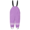 thumbnail image 1 of MIASHUI Salopette Imperméable pour Enfants, Vêtement de Pluie Résistant pour l'Extérieur, Violet, 1-3 Ans, 1 of 4