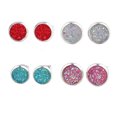 thumbnail image 4 of Baohd Round Earrings Eye-catching Eardrops Fine Electroplating Rhinestone Inlay Ear Studs Gorgeous Gift for Birthday Party Wedding Red, 4 of 5