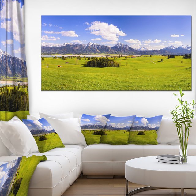 Panorama de Champ de Bavière Verte - Impression d'Art sur Toile Paysage