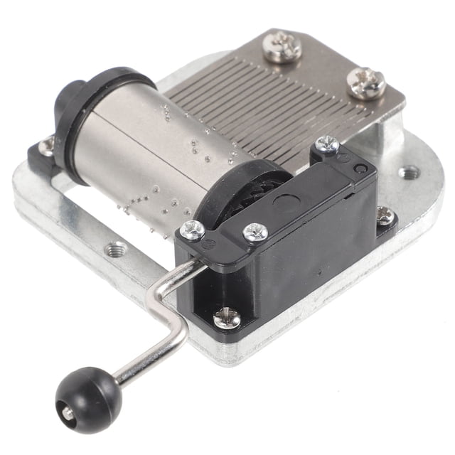 BRIGHTFUFU 1Pack Musical Box Metal Mechanism Silver Plated Metal Hand Crank Musical Mechanism Musicians