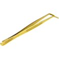 thumbnail image 2 of O'Creme Stainless Steel Precision Kitchen Culinary 8 Inch Tweezer Tongs (8" Curved, Gold), 2 of 3