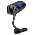 thumbnail image 1 of Nulaxy Bluetooth Car FM Transmitter Audio Adapter Receiver Wireless Hands Free Car Kit W 1.44 Inch Display - KM18 Black NEW, 1 of 5