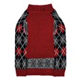 thumbnail image 2 of KNIT DOG SWEATER - RED ARGYLE DESIGN, 2 of 2