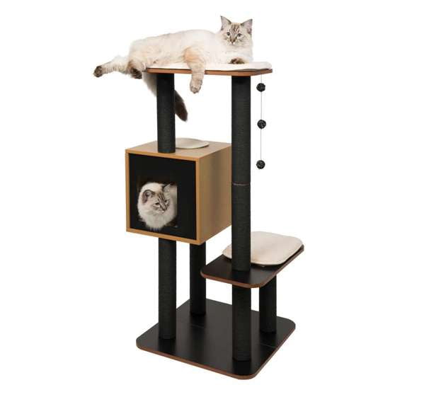 Catit Vesper High Base Cat Tree, Black, Large