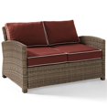 thumbnail image 3 of Crosley Furniture Bradenton Causeuse de Patio en Tissu, Brun et Rouge Sangria, 3 of 11