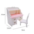 thumbnail image 3 of Xuanheng 1:12 Dollhouse Miniature Miniature Desk Chair Set Set, 3 of 8