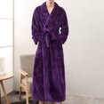 thumbnail image 2 of Mens Winter Clothes Mens Winter Lengthened Bathrobe Home Clothes Shawl Long Sleeved Robe Coat, 2 of 9