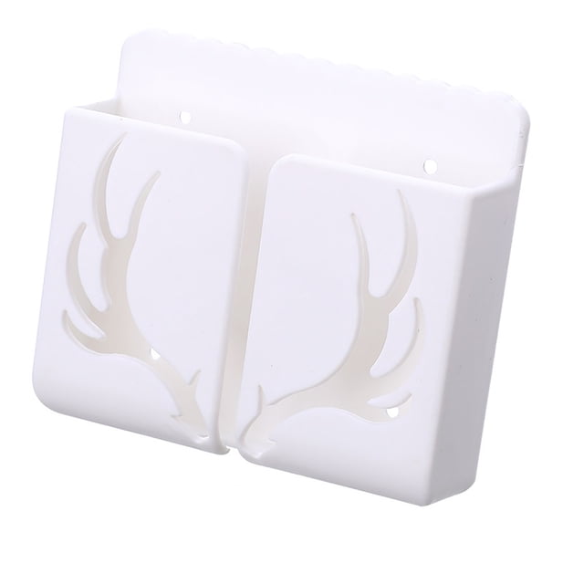 EGNMCR Closet Organizers and Storage, Storage Trunks & Bag Antler Tv Mobile Phone Remote Control Storage Box Bedroom Punching Wall Hanging Box Wall Mounted Storage