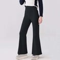 thumbnail image 5 of Fall Saving! HVOBTTY Kid's Long Bootcut Leggings, Girls' Flared Pants High Waisted Pants Mid Size Children's Fall Sports Long Pants Multicolor, 8 Years, 5 of 5