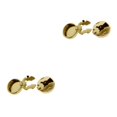thumbnail image 1 of Transemion Round Men Cufflinks Cuff Button Covers 2 Suit Gift Business Pieces Men Gold 15mm Diameter 2Set, 1 of 6