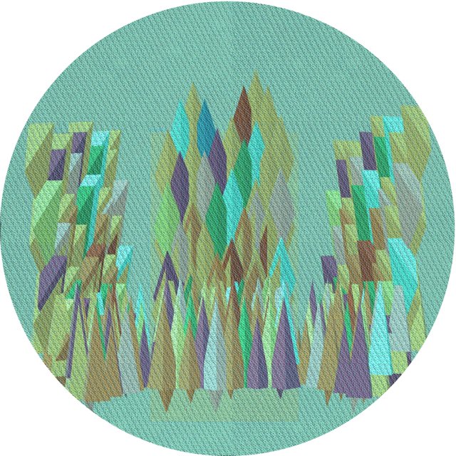 Ahgly Company Tapis d'Intérieur Ronds de Style Transitionnel Lavables à la Machine, Vert Turquoise, 4 Pieds Rond