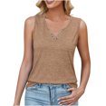 thumbnail image 1 of Yuyuzo Tank Tops for Women Loose Fitted V Neck Sleeveless Basic Tee Lightweight Solid Color T Shirts, 1 of 6