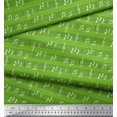 thumbnail image 3 of Soimoi Green Rayon Fabric Notes Musical Instrument Print Fabric by the Yard 42 Inch Wide, 3 of 5