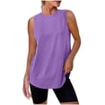 thumbnail image 2 of Weiqiqre Vêtements pour Femmes Sans Manches d'Été à Col Rond Décontractés Tuniques Amples Hauts Chemises, 2 of 8