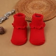 thumbnail image 3 of B91xZ Chaussettes Cheville pour Bébés Filles en Coton Riche Nouveau-Né et Éponge, Rouge m Nourrisson, 3 of 4