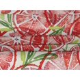 thumbnail image 5 of oneOone Velvet Red Fabric Leaves & Lemon Sewing Material Print Fabric By The Yard 58 Inch Wide, 5 of 5