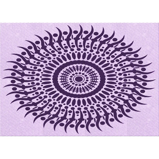 Ahgly Company Tapis d'Intérieur Lavables en Machine, Rectangle Transitionnel, Violet Vif, 7' x 9'