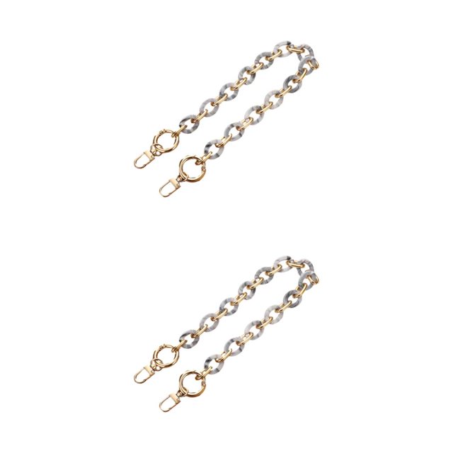 Baohd Not Easy To Fade Vibrant Bag Chain Straps Retain Color Purse Chain Straps Resin Bag Chains L204-2HS 2Set