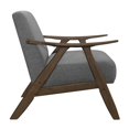 thumbnail image 2 of Pemberly Row Fauteuil d'Appoint Contemporain Rembourré, Fini Gris, 2 of 6