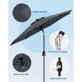 thumbnail image 3 of 9ft Outdoor Patio Umbrella,Market Table Umbrella,8 Sturdy Ribs, Crank Lift, Push-Button Tilt,UV Protection,Easy Assembly,Windproof Market Sunshade for Table, Porch, Beach, Pool, 3 of 7