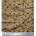 thumbnail image 1 of Soimoi Rayon Fabric Leaves & Floral Printed Fabric 1 Yard 42 Inch Wide, 1 of 3