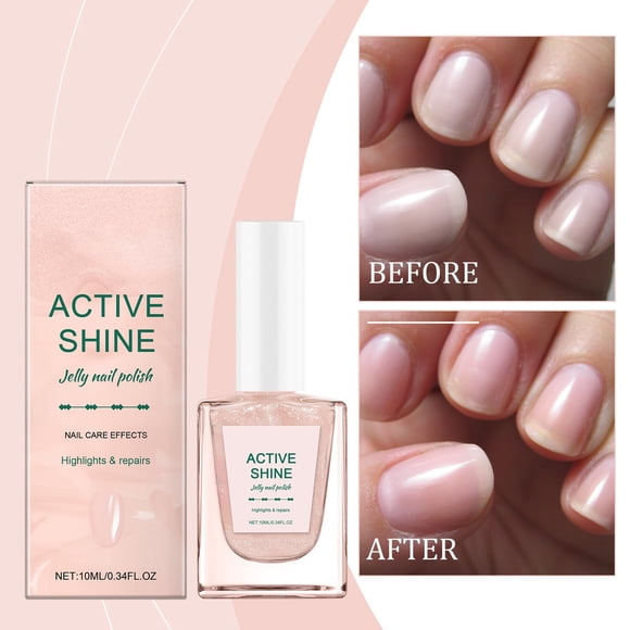 ABPWLY Jelly Nail Polish 10ml Fast Drying Transparent Jelly Nude Glitter Color for and Winter Seasons Shining White and Sparkling Girl Clearance Nail Products Canada Days Nail Oil Cuticle