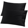 thumbnail image 1 of PiccoCasa Pure Cotton Pillowcases 2 Pcs Soft with Envelope Black Standard, 1 of 7