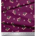 thumbnail image 3 of Soimoi polyester Crepe Fabric Leaves & Wild Flower Floral Print Sewing Fabric Yard 42 Inch Wide, 3 of 3