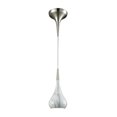 thumbnail image 1 of Lindsey 1 Light Pendant In Satin Nickel With Marble Print Shade 10", 1 of 2