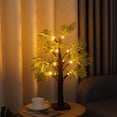 thumbnail image 4 of LED Christmas Tree Lights – Palm Leaf Design, Warm White Glow, Battery Powered (3 AA Batteries), 55 cm Tall, IP44 Rated, for Tabletop or Floor Holiday Decor, 4 of 8