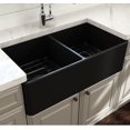 thumbnail image 4 of American Imaginations 33-in. W Black Granite Composite Kitchen Sink With 2 Bowl, 4 of 4