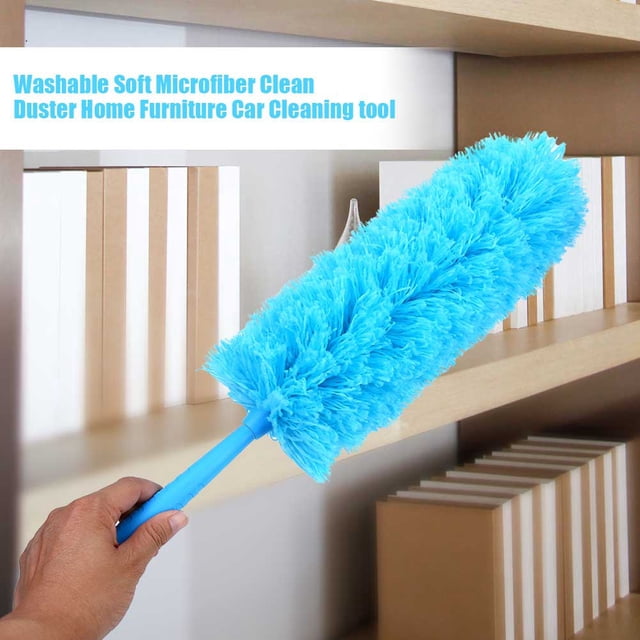 Qiilu 1 pcs Washable Anti Static Soft Microfiber Clean Duster Home Furniture Car Cleaning Tool, Cleaning Duster, Duster Cleaning Tool