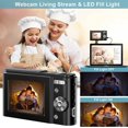 thumbnail image 3 of Zostuic Kids Digital Camera, FHD 1080P 48MP 16X Digital Zoom, Compact Mini Camera with 32GB SD Card (Black), 3 of 7