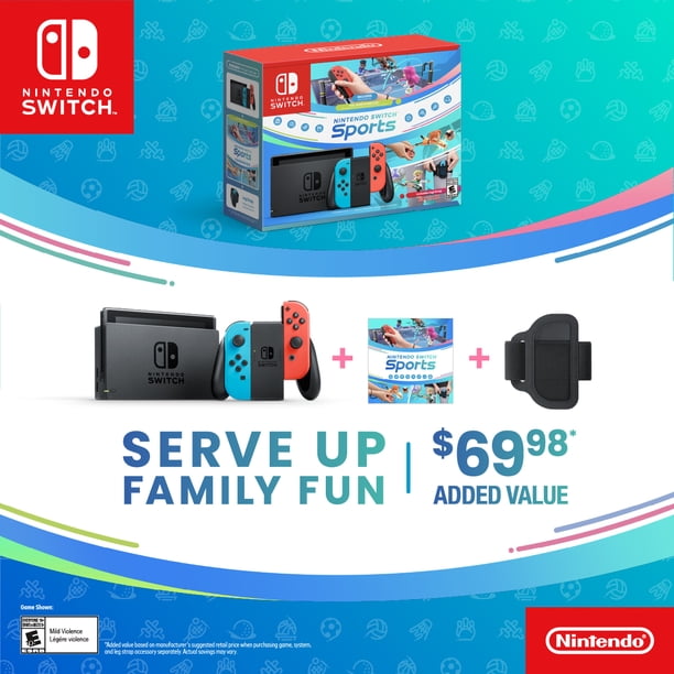 Nintendo Switch™ + Nintendo Switch™ Sports + Leg Strap Bundle