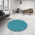 thumbnail image 4 of Ahgly Company Machine Washable Indoor Square Transitional Dark Cyan Green Area Rugs, 6' Square, 4 of 7