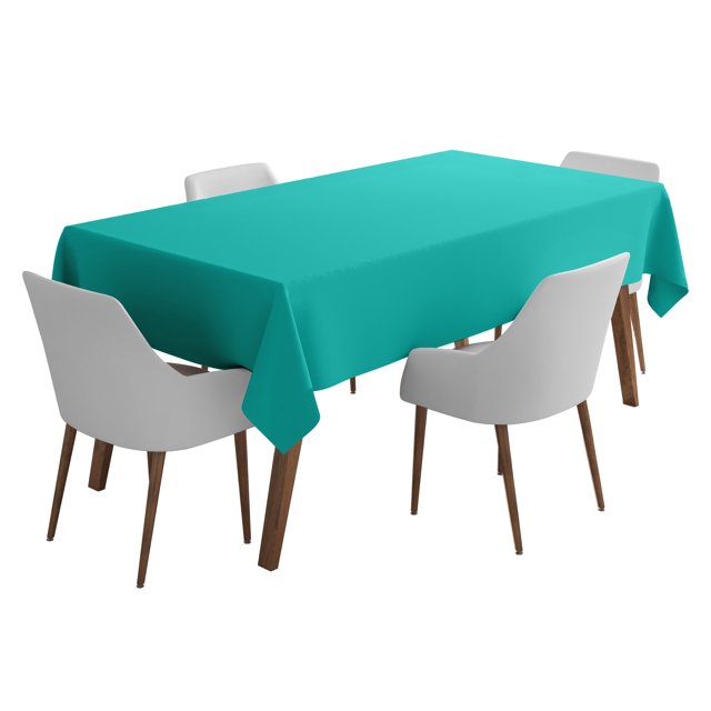 Vargottam Indoor/OutdoorTablecloth58 x 58" InchSquareTablecloth Waterproof PatioTableCloths, Spring/SummerTableCoversfor Backyard CircularTable/BBQs/Picnic -Turquoise Green