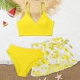 thumbnail image 3 of RXMEKW Girls Bikini Swimsuit for Kids with Ruffle Skirt and Halter Top, 2-Piece Princess Hot Spring and Pool Set in Purple, 3 of 7