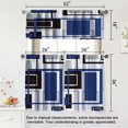 thumbnail image 5 of Navy Blue Kitchen Curtains Tiers and Valances Set 3 Piece for Windows Grey and Black Kitchen Window Curtains Set,Geometric Modern Art Valances for Living Room(36" Tiers Set), 5 of 5