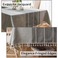 thumbnail image 3 of Nappe à Franges en Coton Lin Lourd Anti-Poussière pour Décoration de Table de Cuisine, 3 of 5