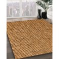 thumbnail image 3 of Ahgly Tapis d'Intérieur Lavable en Machine Carré Transitionnel Acajou Brun, 7 Pieds Carré, 3 of 7