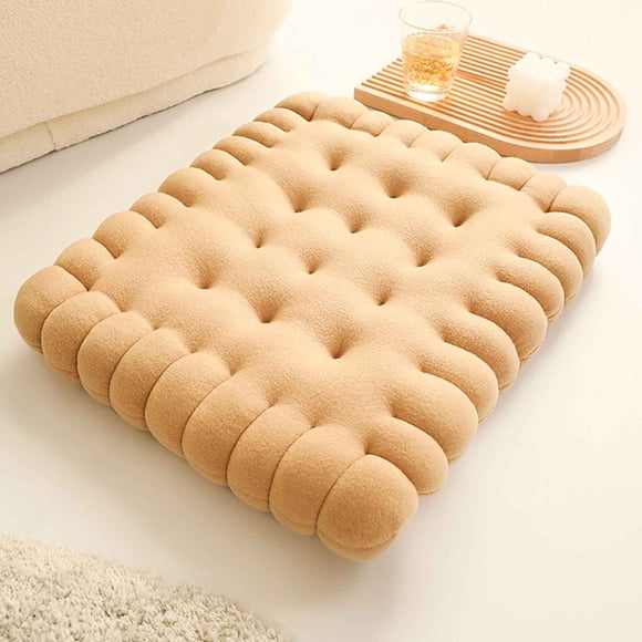 Coussin de Siège Rectangulaire Épaissi 50x40cm - Petit Coussin de Sol en Velours pour Balcon, Chaise de Chambre, Tatami, Coin Lecture