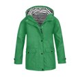 thumbnail image 4 of TIEVOSA Coupe-Vent à Capuche pour Filles Manteau Imperméable Léger avec Capuche Réglable pour Activités Extérieures 9-10 Ans (Vert), 4 of 8