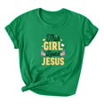 thumbnail image 2 of EGNMCR T-Shirts de Pâques pour Femmes T-Shirts de Pâques Imprimé Manches Courtes Décontracté Ample Haut Manches Courtes Col Rond Haut/chemise T-Shirts pour Femmes, 2 of 3