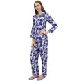 thumbnail image 2 of Bimba Off-White Printed Shirt With Elastic Waist Pajama Pant Night Wear Set-18, 2 of 6