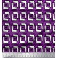 thumbnail image 1 of Soimoi Moss Georgette Fabric Square & Floral Block Printed Craft Fabric by The Yard 42 Inch Wide, 1 of 2
