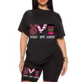 thumbnail image 2 of Innerwin Sweatsuits Short Sleeve Ladies Two Piece Outfit Fitness Crew Neck Loose Fit Jogger Set Style-A XS, 2 of 4