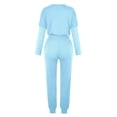 thumbnail image 5 of Weiqiqre Ensemble Détente 2 Pcs pour Femme d'Automne Chandail à Manches Longues à Col Rond Hauts Pantalon Taille Haute Ensemble Survêtement, 5 of 5