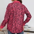 thumbnail image 4 of CEHVOM Women's New Leopard Print Button Long Sleeve Jacket Shirt Coat Clearance, 4 of 5